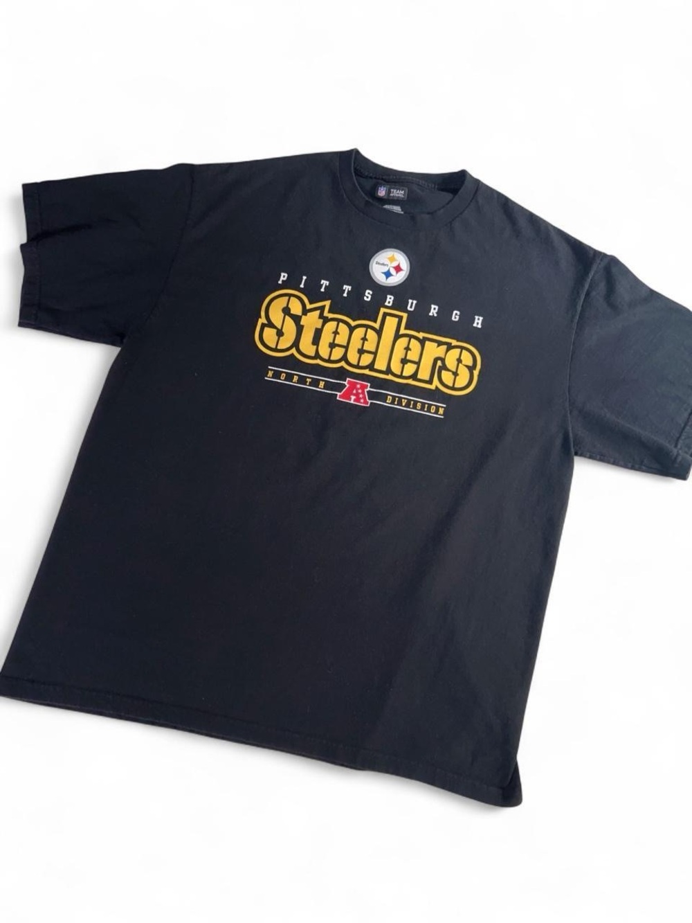 NFL Pittsburgh Steelers North Division Black T-Shirt Y2K Football XL Unisex